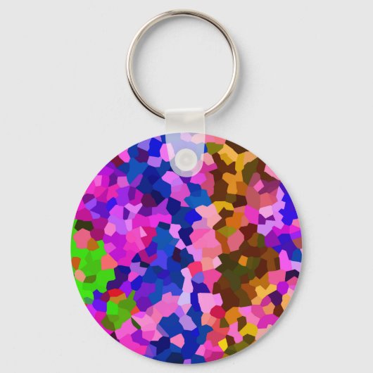 Porte-clés Motif Abstrait en mosaïque cristallisée (Recto)