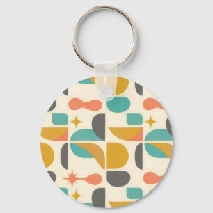 Porte-clés Motif Abstrait Moderne du Milieu du Siècle