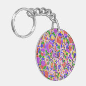 Porte-clés Motif abstrait pastel (Devant gauche)