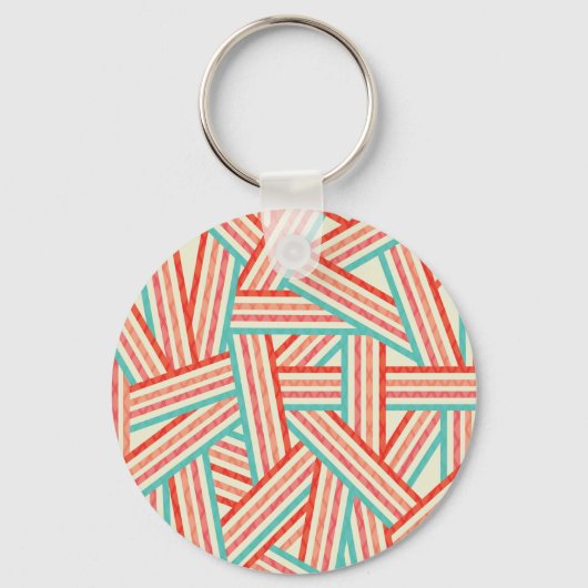 Porte-clés Motif Abstrait rayé coloré (Recto)