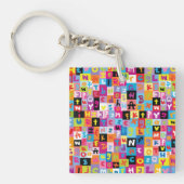 Porte-clés Motif Alphabetique Mélangé (Devant)