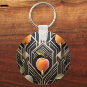 Porte-clés Motif Art Déco aux pêches (Recto)
