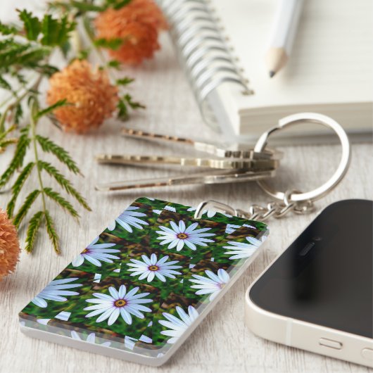 Porte-clés Motif blanc (Devant droit)