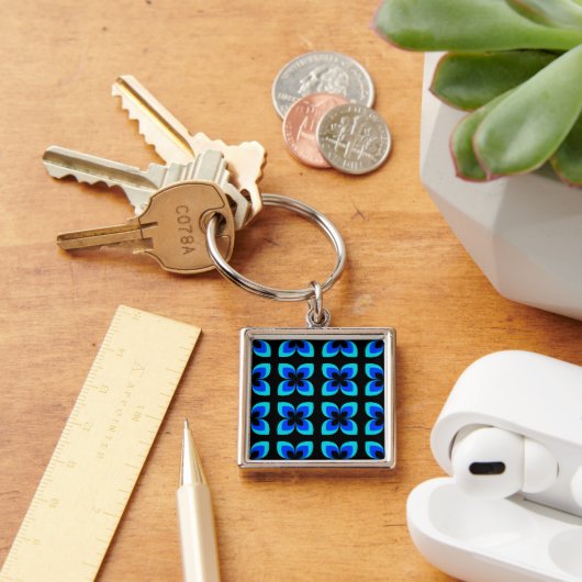 Porte-clés Motif Bleu Bleu Bleu Bleu Deux Lumineux (Bureau)