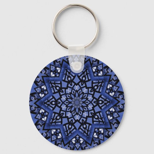 Porte-clés Motif bleu Cobalt (Recto)