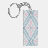 Porte-clés motif bleu en forme de diamant (Devant gauche)