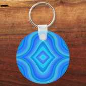 Porte-clés Motif bleu rétro (Recto)