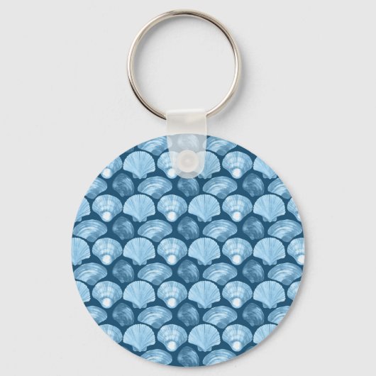 Porte-clés Motif Blue Beach Seashell (Recto)