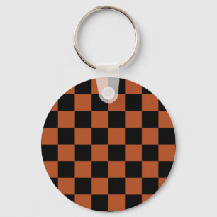 Porte-clés Motif Brown de vérification À damiers noir