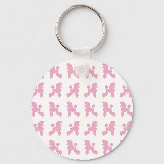 Porte-clés Motif Caniche Poodle Pudel (Recto)