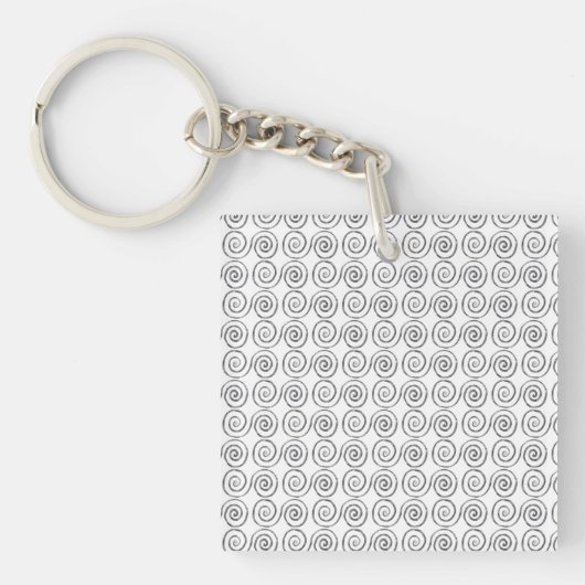 Porte-clés Motif celtique à double spirale (Devant)