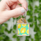 Porte-clés Motif citrons aquarelle (main)