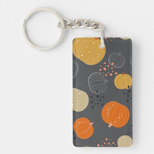 Porte-clés motif citrouille (Devant)