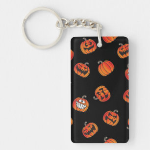 Porte-clés motif citrouille