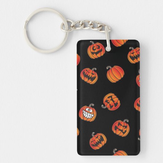 Porte-clés motif citrouille (Devant)