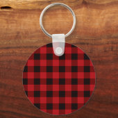 Porte-clés Motif classique rouge et noir (Recto)