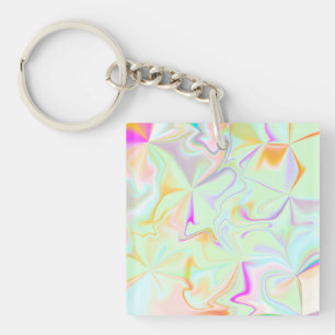 Porte-clés Motif coloré abstrait hologramme