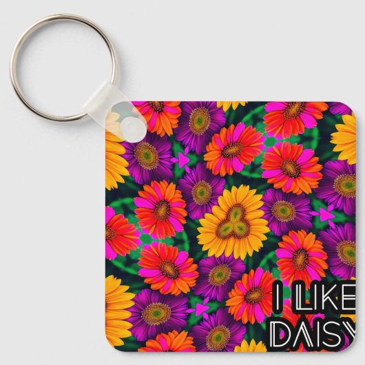 Porte-clés Motif coloré Daisy Bouquet (Recto)