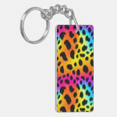 Porte-clés Motif coloré Rainbow Cheetah sans couture (Devant gauche)