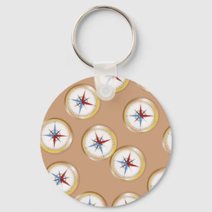 Porte-clés Motif Compass magnétique