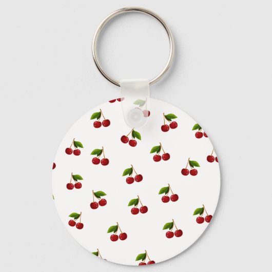 Porte-clés Motif Coquette Red Cherries (Recto)