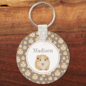 Porte-clés Motif Cute Hamster personnalisé (Recto)