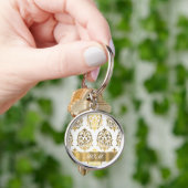 Porte-clés Motif damassé or mamans (main)
