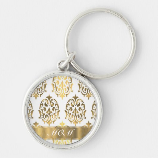 Porte-clés Motif damassé or mamans (Devant)