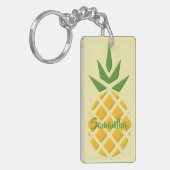 Porte-clés motif d'ananas et d'ananas 3D (Devant gauche)
