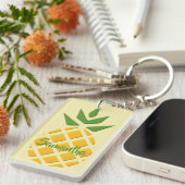 Porte-clés motif d'ananas et d'ananas 3D (Devant droit)