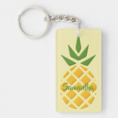 Porte-clés motif d'ananas et d'ananas 3D (Devant)