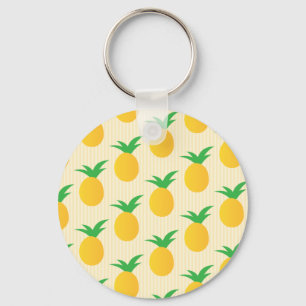 Porte-clés Motif d'ananas jaune vif