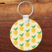 Porte-clés Motif d'ananas jaune vif (Recto)