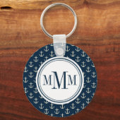 Porte-clés Motif d'Ancre Trio Monogram (Recto)