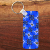 Porte-clés Motif d'anémone du Jardin bleu (Recto)