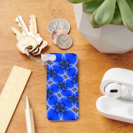 Porte-clés Motif d'anémone du Jardin bleu (Bureau)