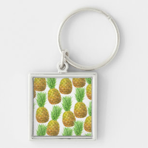 Porte-clés Motif d'aquarelle ananas