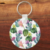 Porte-clés Motif d'aquarelle Cactus Art (Recto)