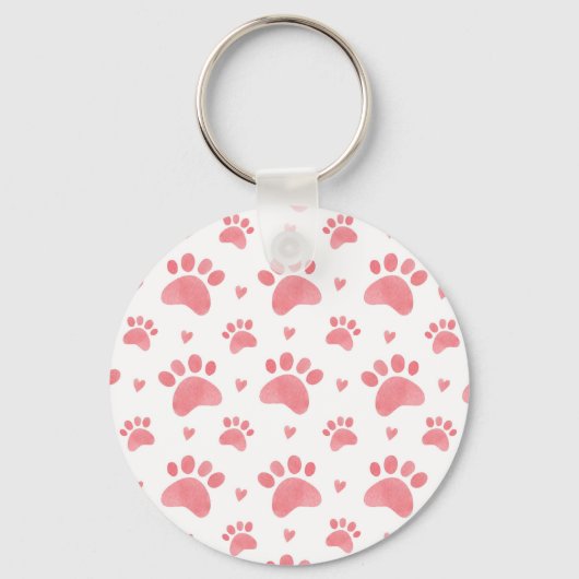 Porte-clés Motif d'aquarelle Cat Paws (Recto)