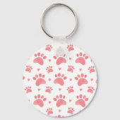 Porte-clés Motif d'aquarelle Cat Paws (Verso)