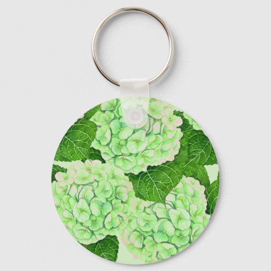 Porte-clés Motif d'aquarelle Hydrangea (Recto)