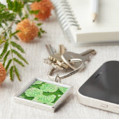 Porte-clés Motif d'aquarelle Hydrangea (Côté)