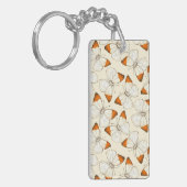 Porte-clés Motif d'aquarelle papillons (Devant gauche)