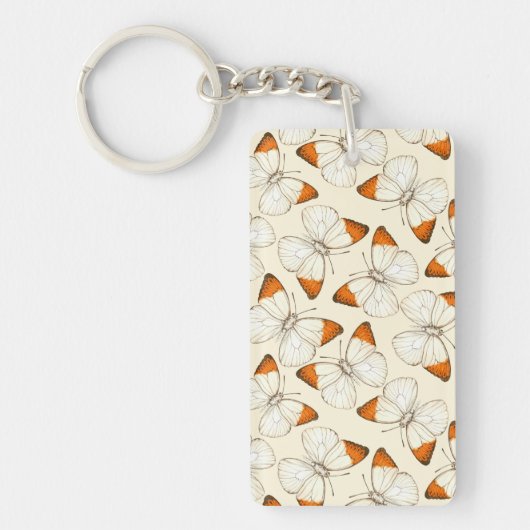 Porte-clés Motif d'aquarelle papillons (Devant)