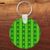 Porte-clés Motif d'arbre de Noël à rayures vertes (Recto)