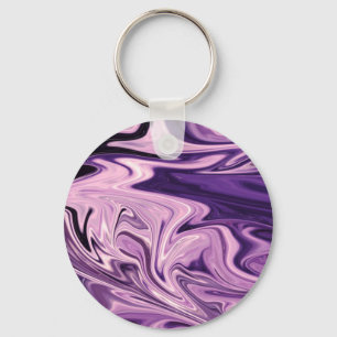 Porte-clés Motif d'art de galaxie bleue