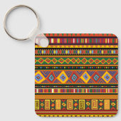 Porte-clés Motif d'art ethnique en Afrique (Recto)