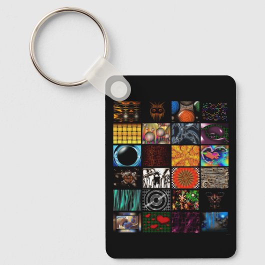 Porte-clés Motif d'arts pop décoratifs (Recto)