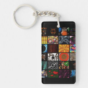 Porte-clés Motif d'arts pop décoratifs