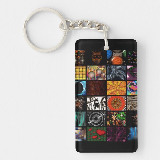 Porte-clés Motif d'arts pop décoratifs (Devant)